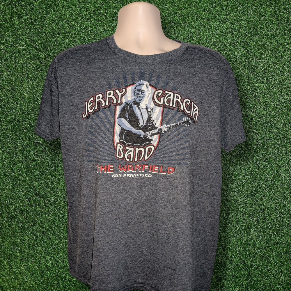 Jerry Garcia Band Tee - Liquid Blue - The Warfield San Francisco - LARGE